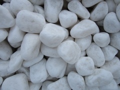 piedra blanca del guijarro para la venta