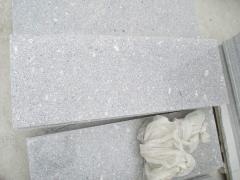 Pasos de la losa de granito gris pulido G375