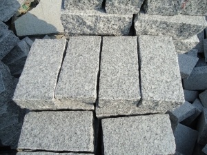 Piedra de cubo de pavimentación de granito gris chino G603