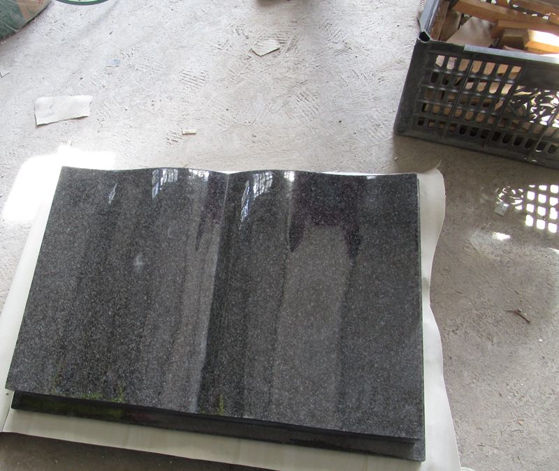 Impala Black Granite Cemetery Monuments Book Headstone