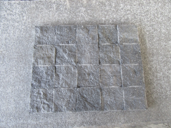 entrada de piedra del adoquín del granito del cubo negro g684