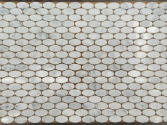 diseños de azulejos de mosaico blanco carrara
