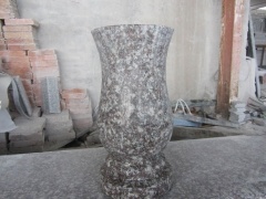G664 Brown Star Granite Cemetery Flower Vases
