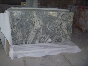 Encimeras blancas de la cocina del azulejo de granito Viscont