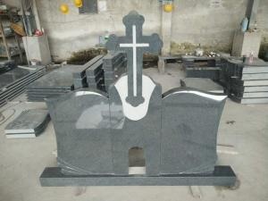 Talla Padang Dark Grey Granite Ogee lápidas