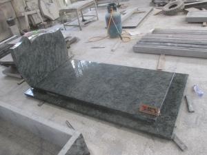 Grabados de Cementerio de estilo francés de granito verde oliva