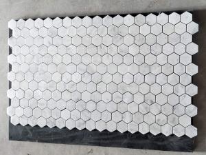 Bianco Carrara pulido mosaico hexagonal de mármol mosaico