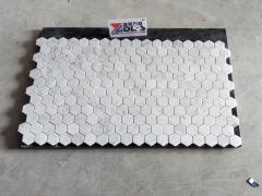 Bianco Carrara Hexagon Mármol nido de abeja de mármol