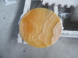 Mesa de comedor de piedra de Jade Orange Dining Round Round