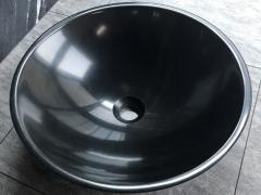 Huanan Black Granite Kitchen Sink Round Wash Basin