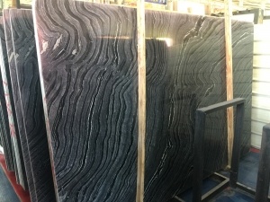 Losa antigua madera negra mármol mármol losa económica en stock