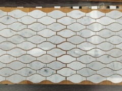 Mosaico de mármol blanco de Carrara