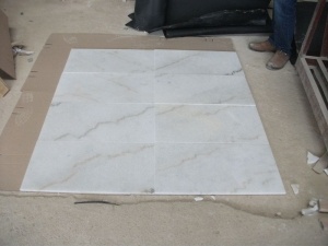 Azulejos de revestimiento de paneles de piedra de pavimentación de mármol blanco de Guangxi