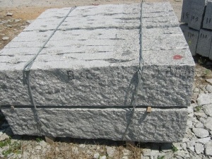 G341 granito áspero recogido camino gris bordillo piedras