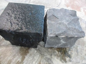 Dividir natural Zhangpu negro basalto escalonadas adoquines