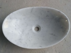 Bianco Carrara fregadero recipiente de mármol blanco