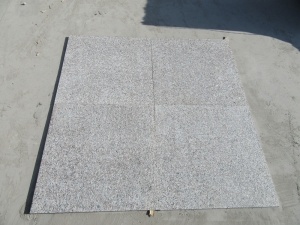 Losa de piedra de pavimentación de granito marrón loto colocación de losa