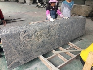 China Juparana Granite Custom Kitchen Counter Slab