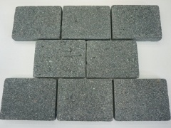 Green Porphyry Stone Flamed Laying Paving Tiles