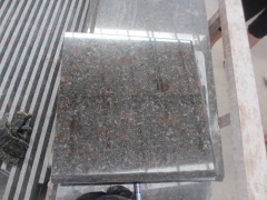 Tan Brown Granite Tiles Polished Surface Floor Covering