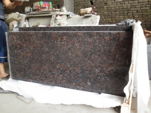 Azulejos de granito marrón tostado cubierta de piso de superficie pulida