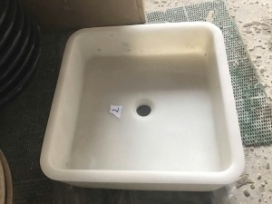 Guangxi blanco mármol moderno lavabo cuadrado fregadero