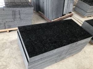 Azulejos de piso de pared de granito negro Angola pulido alto