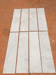 Azulejos de mármol blanco madera azulejos corte transversal
