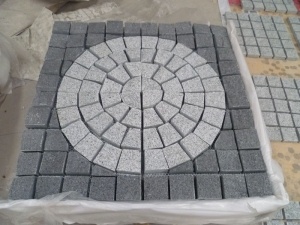 Piedra de cubo de pavimentación de granito gris chino G603