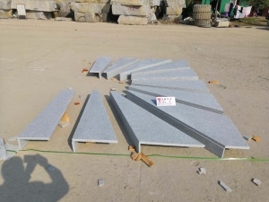 Escalera de piedra de granito gris claro Wuhan G603