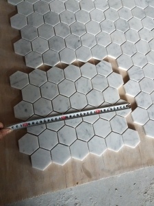 Mosaicos de mármol blanco Italia Cararra
