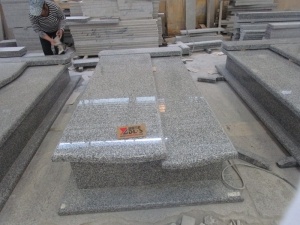 lápidas dobles de granito gris beta rosa g623