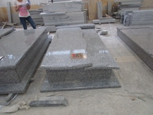 lápidas dobles de granito gris beta rosa g623