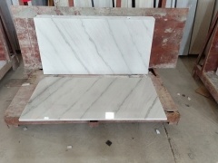 Guangxi White Marble With Gold Grey Veins Tile