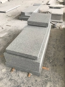 lápida de cementerio de granito gris g603 estilo israel