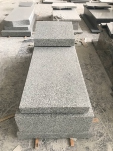 lápida de cementerio de granito gris g603 estilo israel