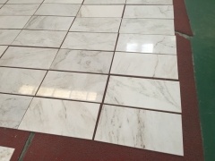 losa de mármol blanco castro panel cortado con vena