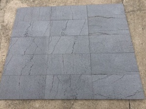 Hainan basalto negro piedra de lava azulejos en bruto