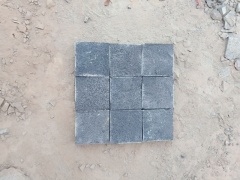 adoquín de pavimento de cubo de basalto negro