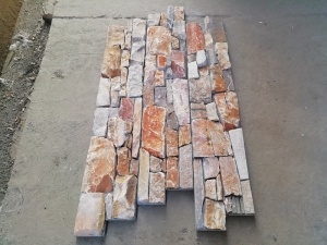 cultura natural piedra de cemento de color mixto para revestimiento de paredes