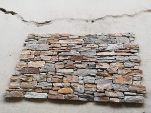 cultura natural piedra de cemento de color mixto para revestimiento de paredes